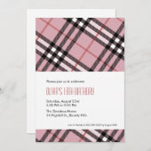 Invitations roses de plaid (Devant / Derrière)