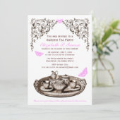 Invitations roses de thé de jardin (Debout devant)