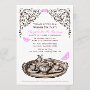 Invitations roses de thé de jardin