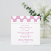 Invitations roses et blanches de partie de point (Debout devant)