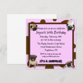 Invitations roses et Brown de carlin (Devant / Derrière)