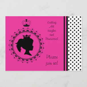 Invitations roses et noires d'anniversaire de la