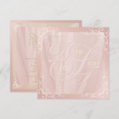 Invitations roses Gold et Blush (Devant / Derrière)
