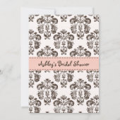 Invitations roses parisiennes de Fête de la mariée (Dos)