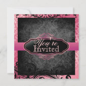 Invitations roses vintages succulentes (Devant)