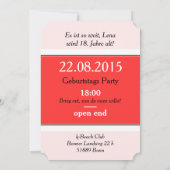 Invitations rouge blanc (Dos)