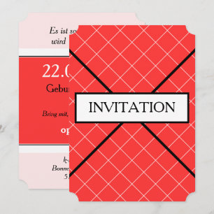 Invitations rouge blanc