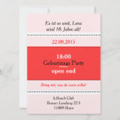 Invitations rouges blanches (Dos)