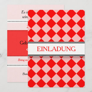 Invitations rouges blanches