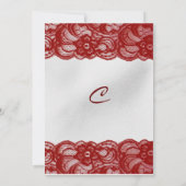 Invitations rouges de dentelle (Dos)