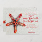 Invitations rouges de mariage de destination de (Devant / Derrière)