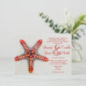 Invitations rouges de mariage de destination de (Debout devant)