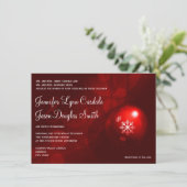 Invitations rouges de mariage de vacances (Debout devant)