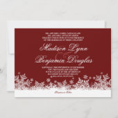 Invitations rouges de mariage de vacances de (Devant)