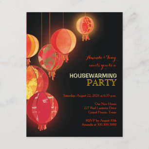 Invitations rouges de partie de pendaison de