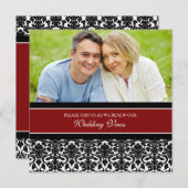 Invitations rouges de renouvellement de voeu de (Devant / Derrière)