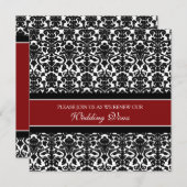 Invitations rouges de renouvellement de voeu de (Devant / Derrière)