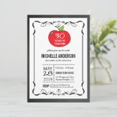 Invitations rouges de retraite de professeur de (Debout devant)