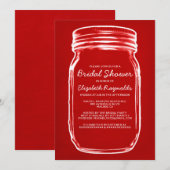 Invitations rouges et blanches de Fête de la (Devant / Derrière)