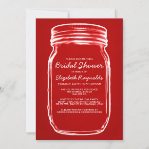 Invitations rouges et blanches de Fête de la