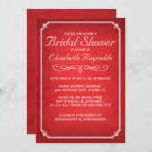 Invitations rouges et blanches de tableau de Fête (Devant / Derrière)