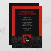 Invitations rouges et noires d'A7 de Raven de (Devant / Derrière)