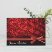 Invitations rouges et noires élégantes (Debout devant)