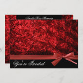 Invitations rouges et noires élégantes (Devant / Derrière)