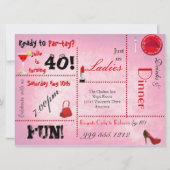 Invitations rouges et roses faits sur commande de (Devant)