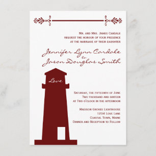 Invitations rouges nautiques de lieu de