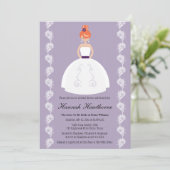 Invitations rousses de Fête de la mariée de lilas (Debout devant)