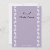 Invitations rousses de Fête de la mariée de lilas (Dos)