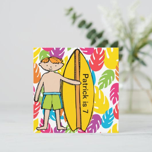 Invitations roux faits sur commande d'anniversaire (Debout devant)