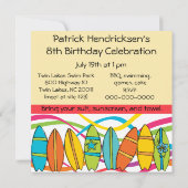 Invitations roux faits sur commande d'anniversaire (Dos)