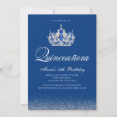 Invitations Royal Blue Quinceanera (Devant)