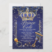 Invitations royales de douche de prince bébé (Devant)
