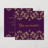Invitations Royales de mariage (Devant / Derrière)