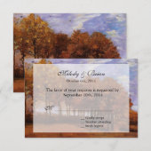 Invitations RSVP mariages de automne. Paysage d'au (Devant / Derrière)