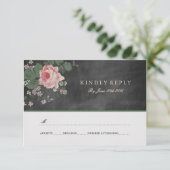 INVITATIONS RSVP vintages DE MARIAGE DE FLEURS DE  (Debout devant)