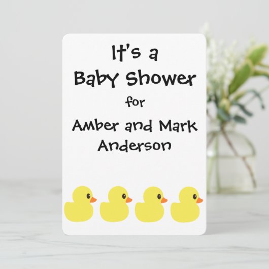 Invitations "Rubber Ducky" (Debout devant)