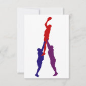 Invitations Rugby Lineout (Devant)