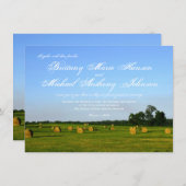 Invitations rurales de mariage campagnard de (Devant / Derrière)