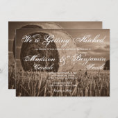 Invitations rurales rustiques de mariage de balle (Devant / Derrière)