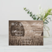 Invitations rurales rustiques de mariage de balle (Debout devant)