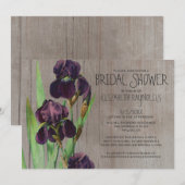 Invitations Russes De Douche Mariale Iris (Devant / Derrière)