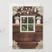 Invitations Rustic Barn Window Tree & Mason Jar (Dos)