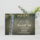 Invitations Rustic Birch Tree (Debout devant)