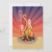 Invitations Rustic Blazin Bonfire Party (Dos)