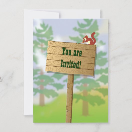 Invitations Rustic Camping Sleepover Party (Dos)