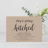 Invitations Rustic Kraft Bridal (Debout devant)